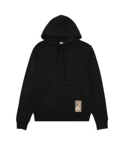 Burberry plaid warhorse hooded sweatshirt Black OG0728174