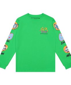 Chrome Hearts Matty Boy Sex Records Crewneck Sweatshirt Citrus OG0727154