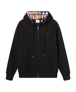 Burberry Zipper cardigan Hoodie Black OG0727166