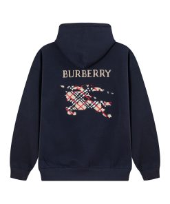 Burberry’s new embroidered hoodie navy blue OG0728172