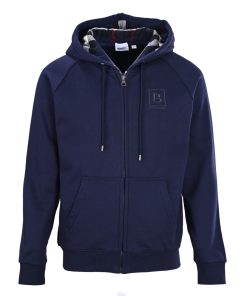 Burberry Tag Hat Zipper Hoodie navy blue OG0727158