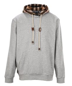 Burberry BBR plaid patchwork zipper Hoodie Grey OG0728182