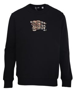 BURBERRY plaid warhorse round Sweatshirt Black OG0728200