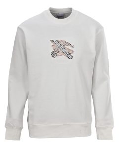 BURBERRY plaid warhorse round Sweatshirt White OG0728201