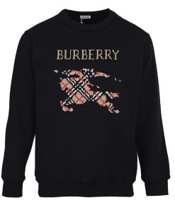 BURBERRY BBR warhorse round neck hoodie Black OG0728206