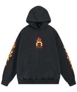 BALENCIAGA hooded sweatshirt Black OG0801395