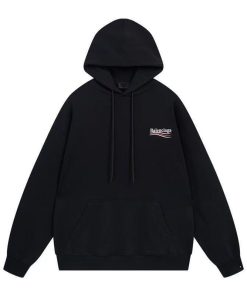 Balenciaga hooded sweatshirt for men and women Black OG0801389