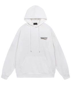 Balenciaga hooded sweatshirt for men and women White OG0801388
