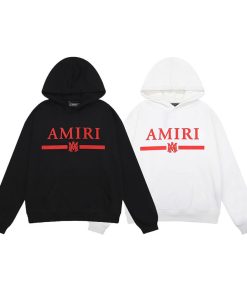 AMIRI Ma Bar Logo Hoodie BlackWhite OG0803434