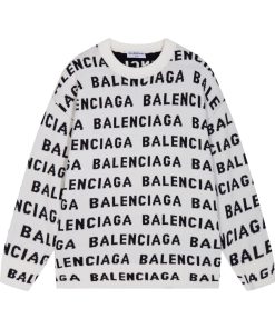 BALENCIAGA wool knitted sweater White OG0801398
