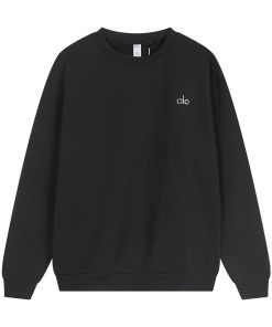 Alo Classic Round Neck Hoodie Dark Grey OG0801423