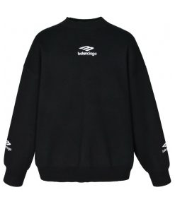 Balenciaga Half High Collar Sweater Black OG0801402
